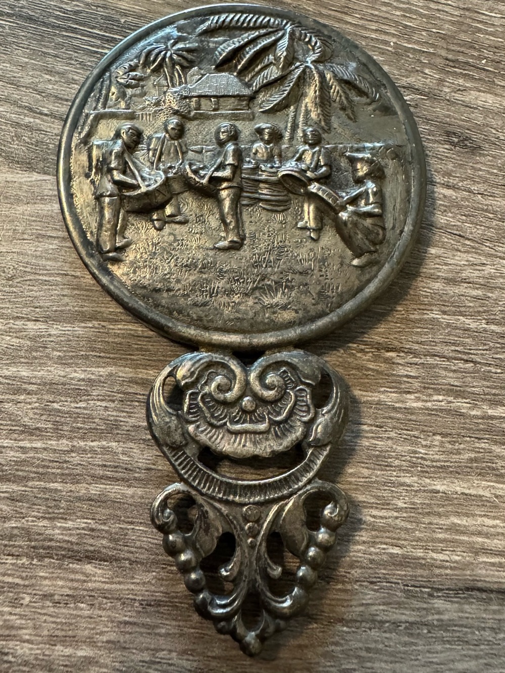 Vintage Hand Mirror by Hans Jensen